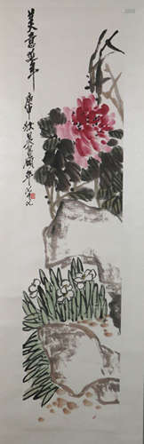 Chinese Ink/Color Painting on Scroll