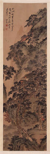 CHINESE SCROLL PAINTING OF MOUNTAIN VIEWS