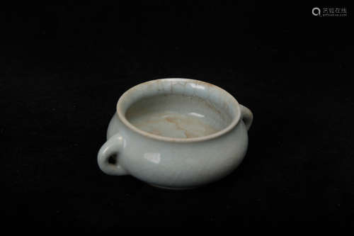 Chinese celadon porcelain brush washer, Qianlong mark.