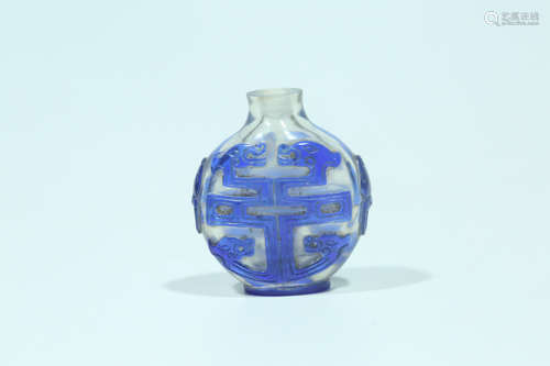 Chinese Peking glass snuff bottle.