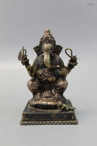 Antique Indian sliver statue.
