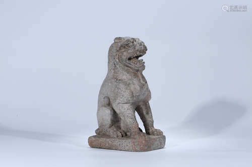 Chinese carved stone of a lion.