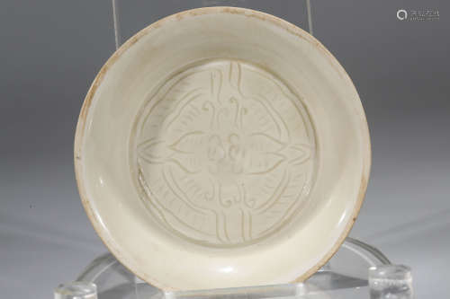 Chinese Ding Ware porcelain plate.