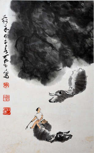 Chinese ink painting on paper, attribute to Li Ke Ran.