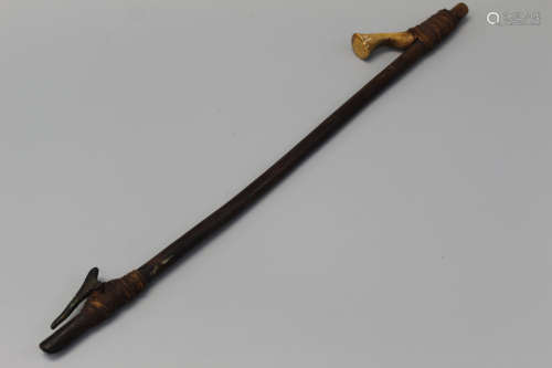 Antique spear thrower, pre-Columbian.