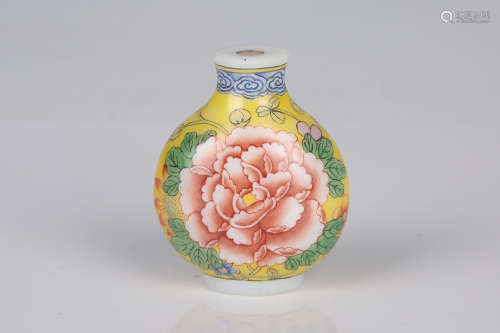 Chinese enamled glass snuff bottle.