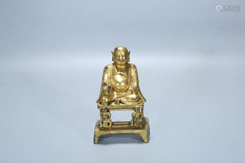 Chinese gilt bronze buddha.