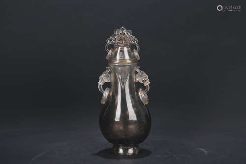 Chinese rock crystal vase.