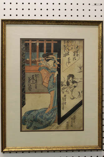 Japanese wood block print, Utagawa Kunisada.