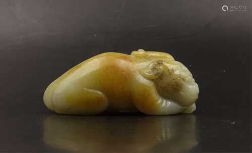 CHINESE CELADON JADE BEAST