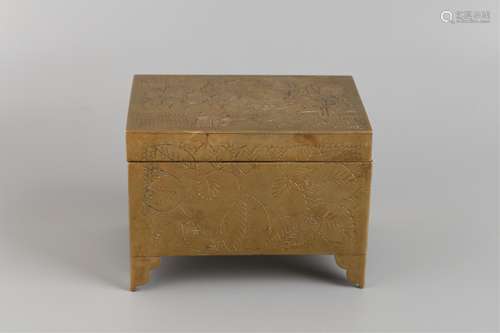 CHINESE BRONZE COVER BOX