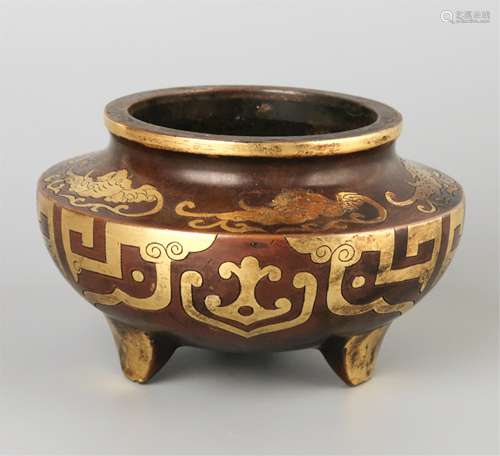 CHINESE BRONZE CENSER BURNER