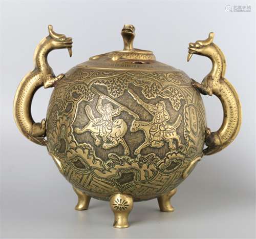 CHINESE BRONZE CENSER BURNER