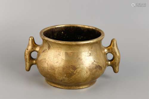 CHINESE BRONZE CENSER BURNER WITH MARK