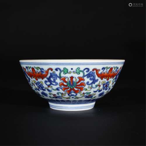 CHINESE YONGZHENG MARK DOUCAI BOWL