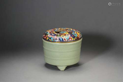 CHINESE LONGQUAN YAO PORCELAIN CENSER BURNER WITH