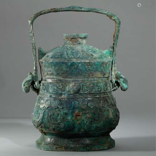CHINESE ARCHAIC BRONZE YOU VASE