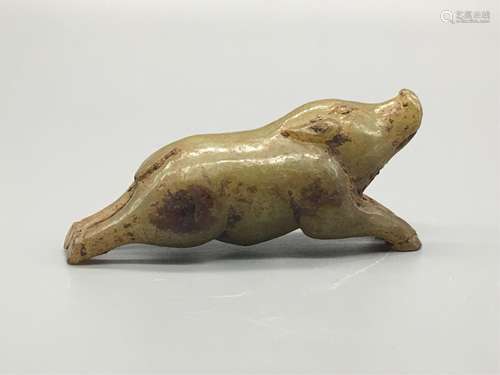 CHINESE JADE CARVED  PIG