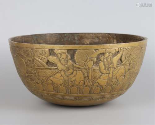 CHINESE BRONZE BOWL WITH DAOGUANG MARK