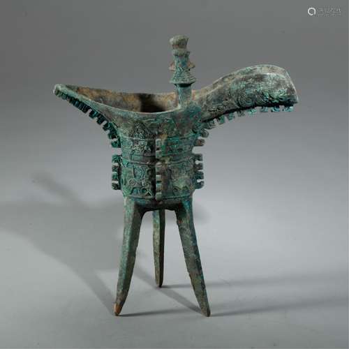 CHINESE ARCHAIC BRONZE JUE VASE