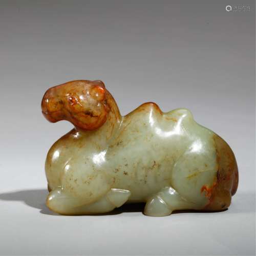 CHINESE ARCHAIC JADE CARVED CAMEL