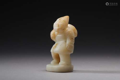 White jade carved character