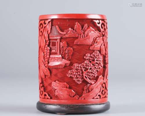 Lacquerware brush pot