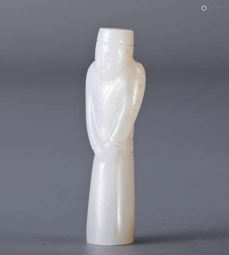 Hetian jade carved character