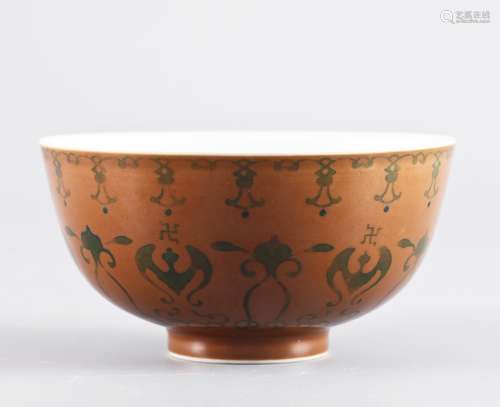 Brown glazed bowl