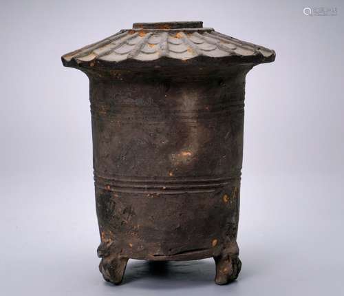 Han dynasty,   black pottery granary