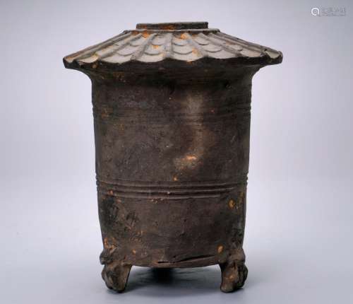 Han dynasty,   black pottery granary