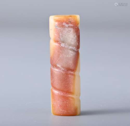 Hetian jade carved tube