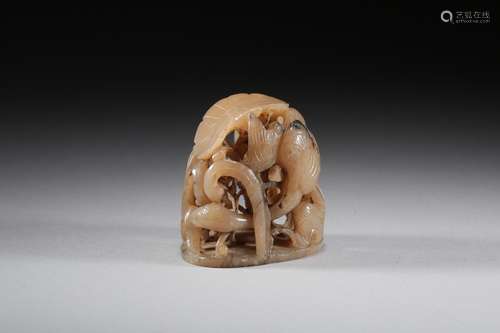 Jade carved decoration