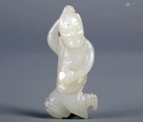 Hetian jade carved character