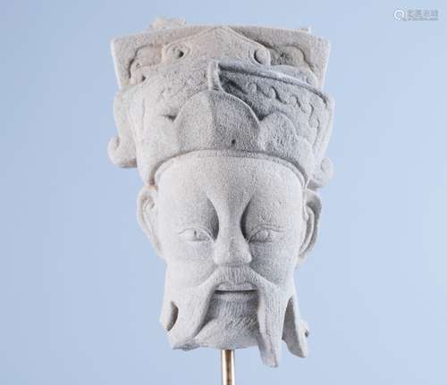 Stone carved head