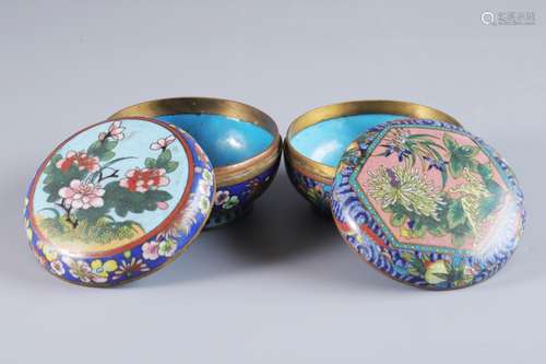 Cloisonne box (pair)