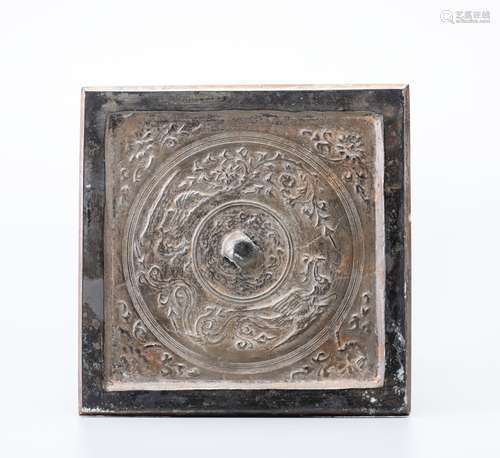 Square bronze mirror