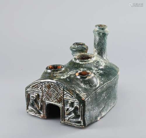 Han dynasty Green-glazed red pottery hearth