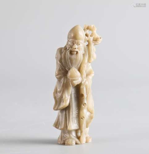 Jade carved character figure