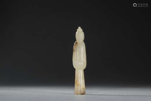 White jade carved character