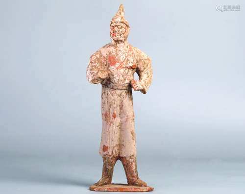 Tang dynasty, red pottery character figure