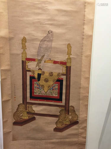 Chinese Scroll Painting of Eagle