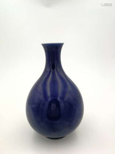 China,Purple Blue Glaze Yu Hu Chun Vase