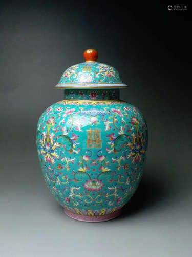 China,Famille-Rose Cover Jar