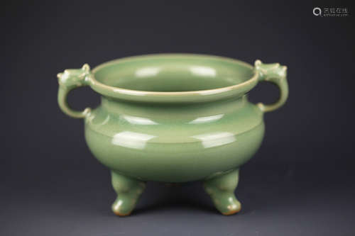 China,Ru Yao Beast Ear Censer