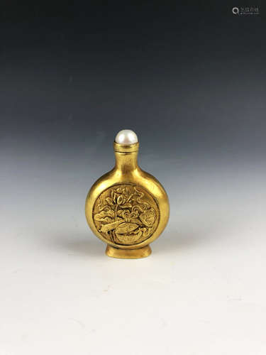 China,Gilded Snuff Bottle