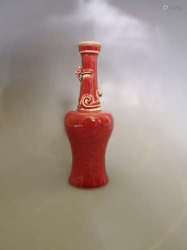 Chinese Red Glaze Dragon Vase