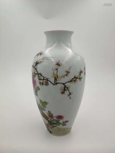 China,Famille Rose Guan Yin Vase