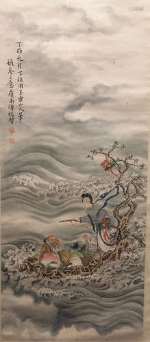 China, Scroll Painting of Figures