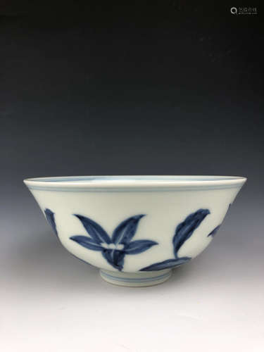 China,Blue and White Bowls with Staggered Branches